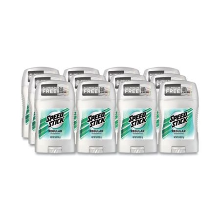 SpeedStick, DEODORANT, REGULAR SCENT, 1.8 OZ, WHITE, 12PK